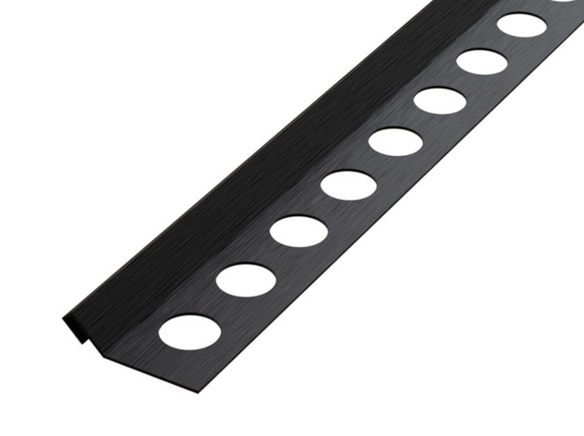 Decorative profile Rs rectified angular in black satin stainless steel