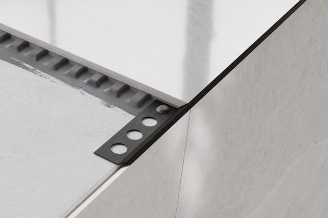 Profilo decorativo Rs angolare rettificato in acciaio inossidabile - nero satinato