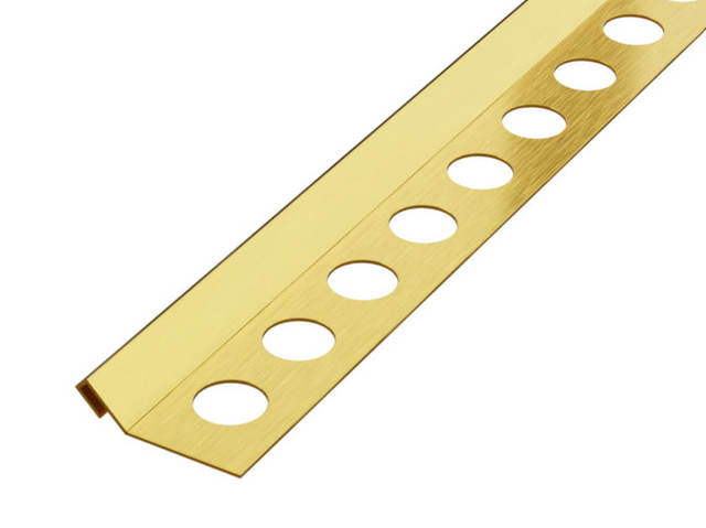 Decorative profile Rs rectified angular in satin gold stainless steel