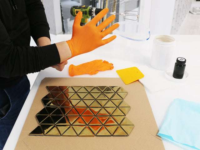 Zweikomponentiger Epoxidspachtel zur Fugenfüllung - Metallisches Gold