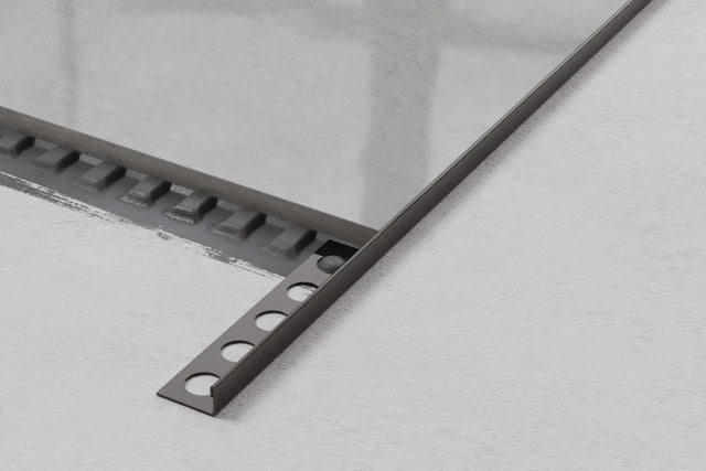 Decorative J-shaped profile in stainless steel - Gunmetal