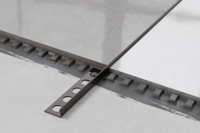 Profilé décoratif en acier inoxydable en J d'angle - Gunmetal