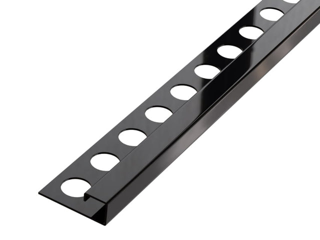 Perfil decorativo P angular de acero inoxidable negro brillante