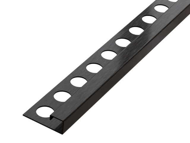 Profilé décoratif d'angle en acier inoxydable noir satiné