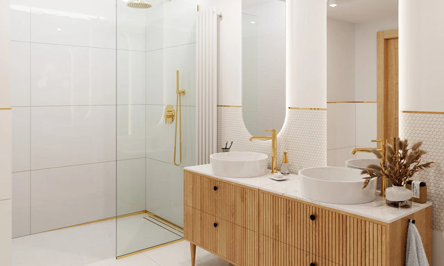 Ceramic mosaic on mesh for bathroom or kitchen 29.3 cm x 31.7 cm - Snowballs