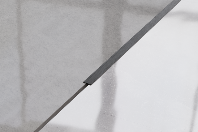 Bande I en acier inoxydable décorative pour murs noir satiné