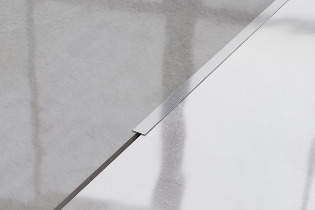 Striscia I in acciaio inossidabile decorativa per pareti argento satinato