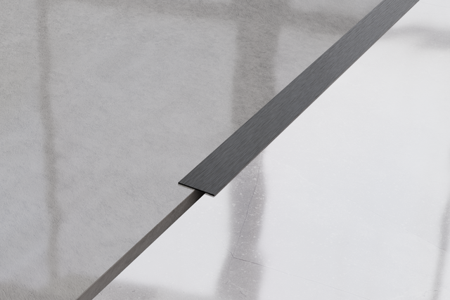 Bande I en acier inoxydable décorative pour murs noir satiné