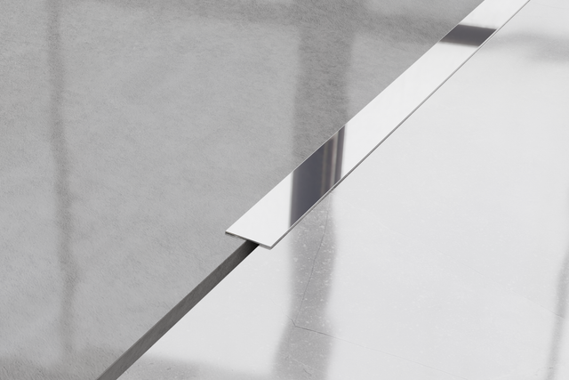 Bande I en acier inoxydable décorative pour murs argent brillant