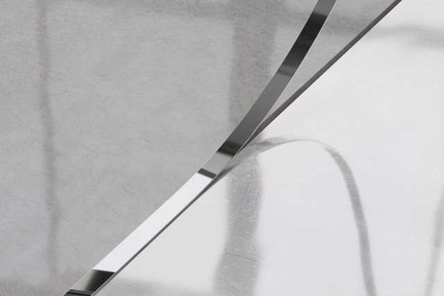 Bande I en acier inoxydable décorative pour murs argent brillant