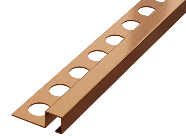 Profilo decorativo Q angolare in acciaio inossidabile rame satinato