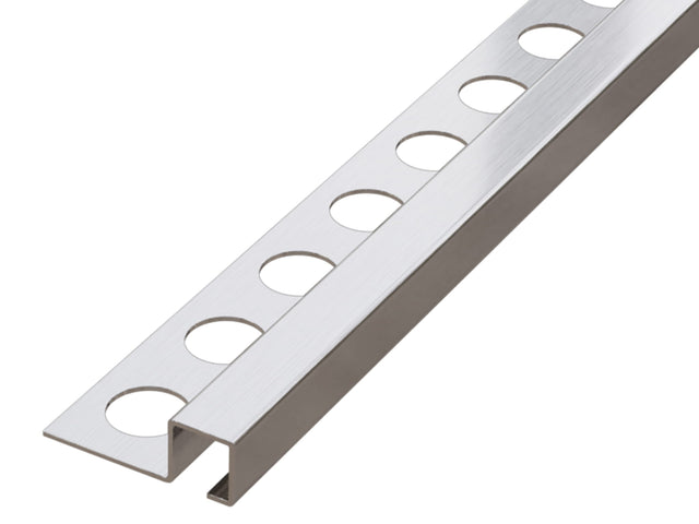 Profilo decorativo Q angolare in acciaio inossidabile argento satinato