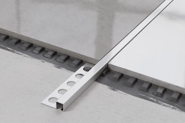 Profil décoratif en forme de Q en acier inoxydable argent satiné