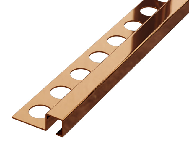 Profilo decorativo Q angolare in acciaio inossidabile rame lucido
