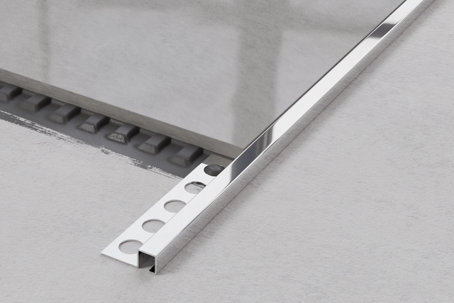 Profil décoratif en forme de Q en acier inoxydable argent brillant