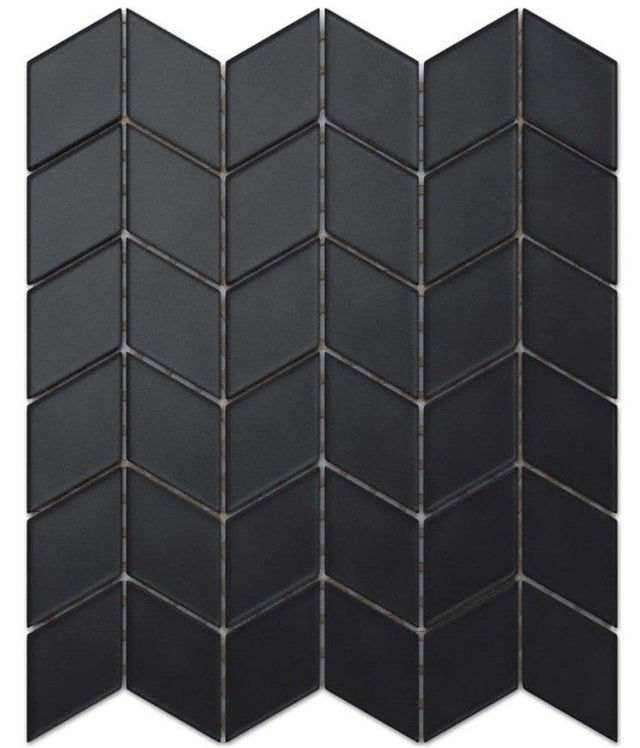 Mosaïque en verre sur filet pour salle de bain ou cuisine 26,5 cm x 30,5 cm - Black panther