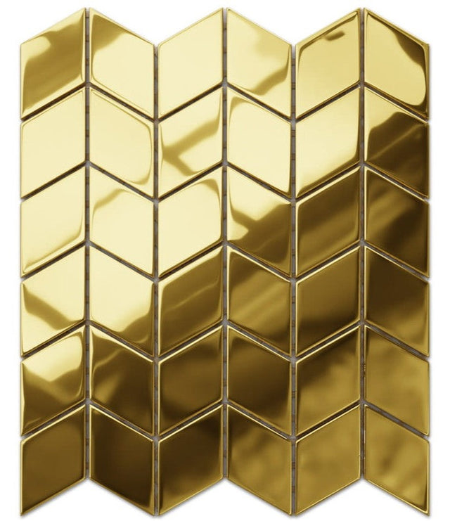 Mosaïque en verre sur filet pour salle de bain ou cuisine 26,5 cm x 30,5 cm - Loki