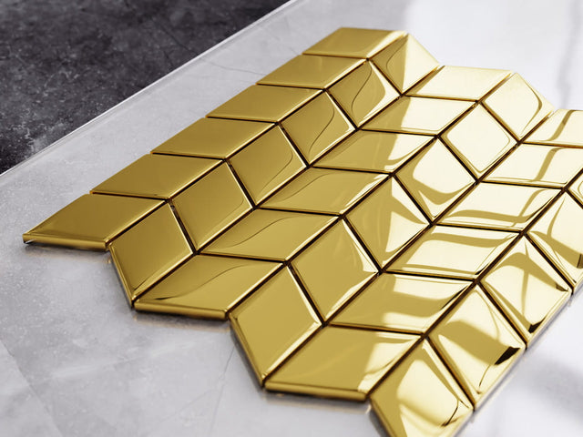 Mosaico in vetro su rete per bagno o cucina 26.5 cm x 30.5 cm - Loki