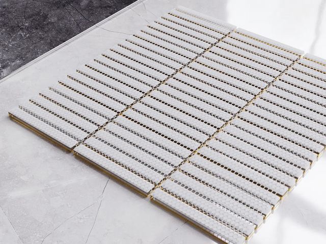 Mosaico in vetro su rete per bagno o cucina 29.0 cm x 28.2 cm - Victor Fleming