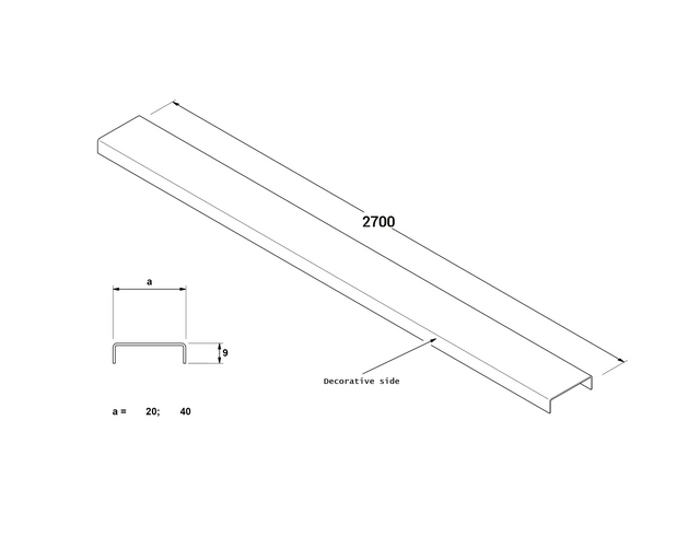 Stainless Steel C-Profile Connector - Gunmetal