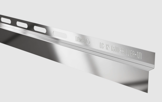 Profil de douche LC à poser au sol, frontal, argent brillant