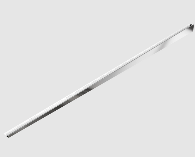 Left shiny silver LPSL glass profile for shower and floor