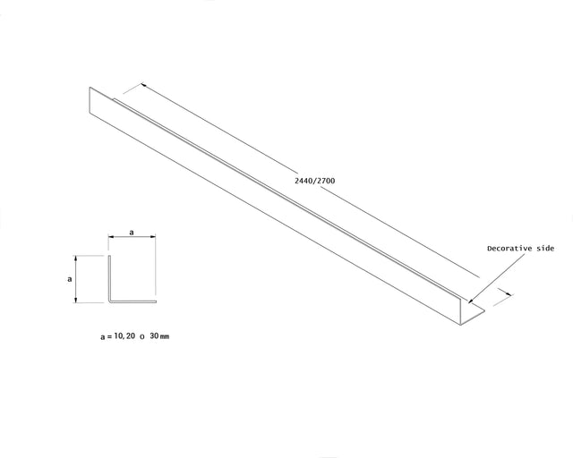 Dekoratives Profil Li Innenwinkel aus rostfreiem Stahl glänzendes Kupfer