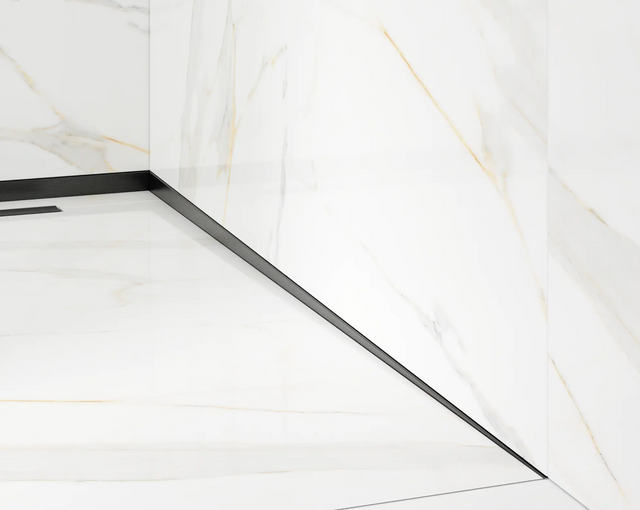 Profilo doccia LSP muro destro in acciaio inossidabile nero satinato