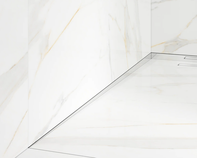 Profilo doccia LSL muro sinistro in acciaio inossidabile argento lucido