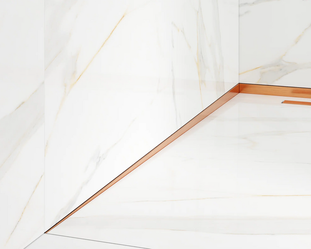 Profilo doccia SLS muro sinistro in acciaio inossidabile rame satinato