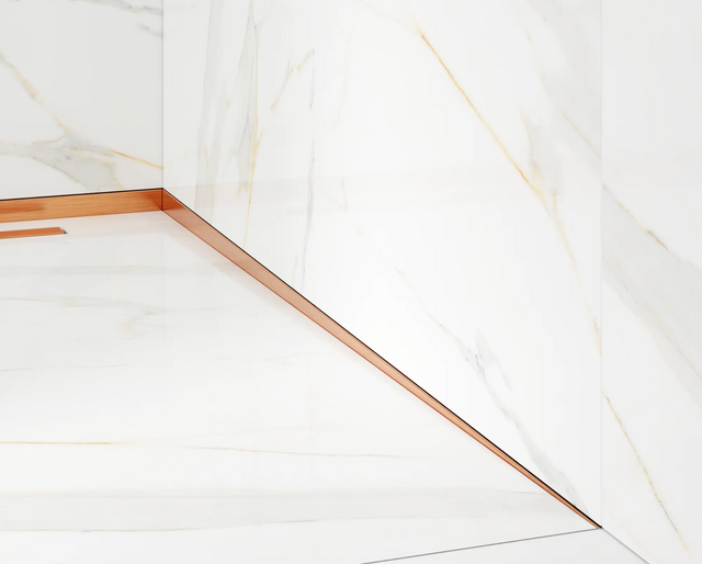 Profilo doccia LSP muro destro in acciaio inossidabile rame satinato