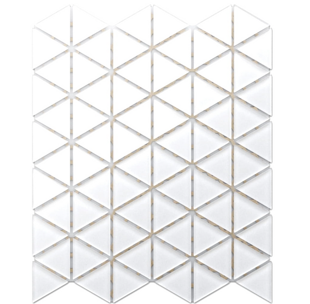 Mosaico in vetro su rete per bagno o cucina 26,3 cm x 30,3 cm - White River