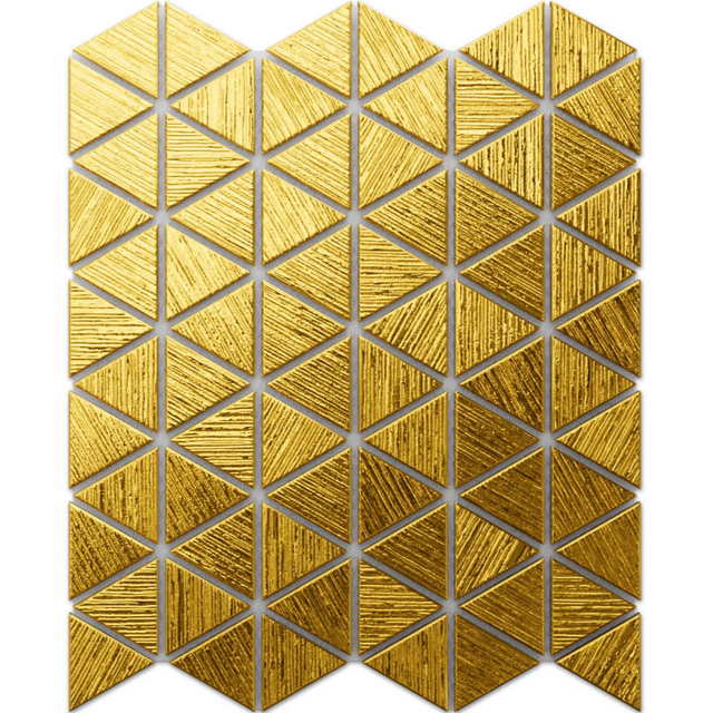 Mosaico in vetro su rete per bagno o cucina 26.3 cm x 30.3 cm - Golden totem