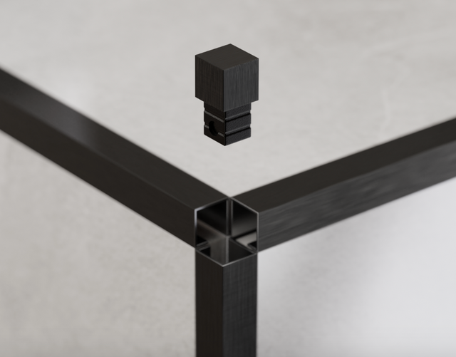 Finition d'angle pour profils en acier inoxydable rectifiés Qs noir satiné rectifié