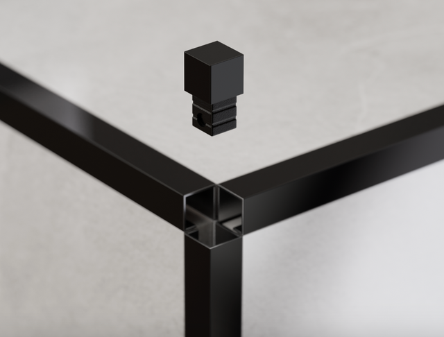 Finition angulaire pour profils en acier inoxydable rectifiés QS noir brillant rectifié