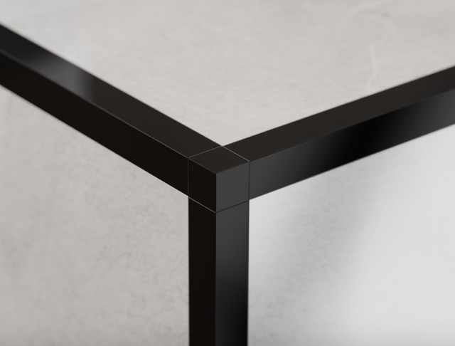 Finition angulaire pour profils en acier inoxydable rectifiés QS noir brillant rectifié