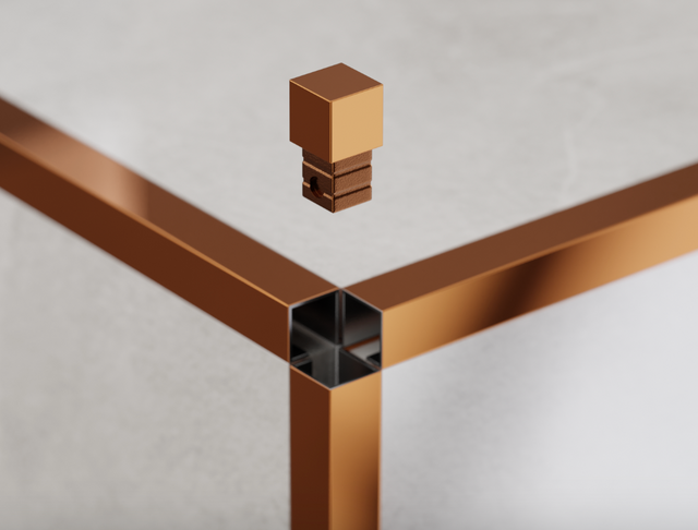 Finition angulaire pour profils en acier inoxydable rectifiés QS cuivre poli rectifié