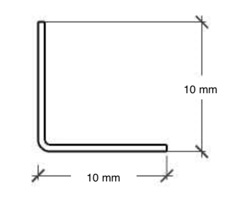 Profilo decorativo Li angolare interno in acciaio inossidabile 2 cm x 2 cm x 270 cm - gunmetal