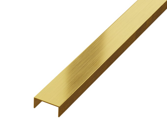 Profil U aus satinierter, geschliffener Edelstahl