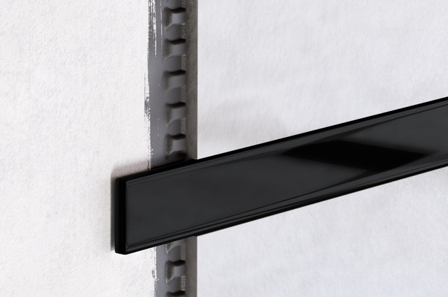 Dekorative Glasleiste für Bad oder Küche Schwarz absolut