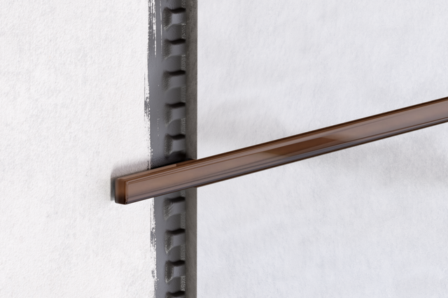 Bandeau en verre décoratif pour salle de bain ou cuisine marron - 1,5 cm