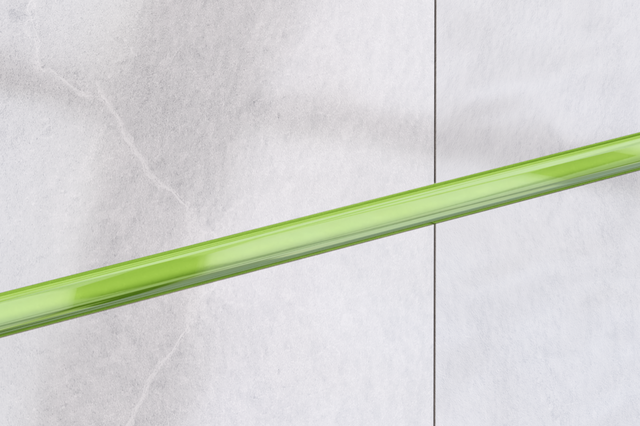 Tira de vidrio decorativa para baño o cocina verde - 1.5 cm