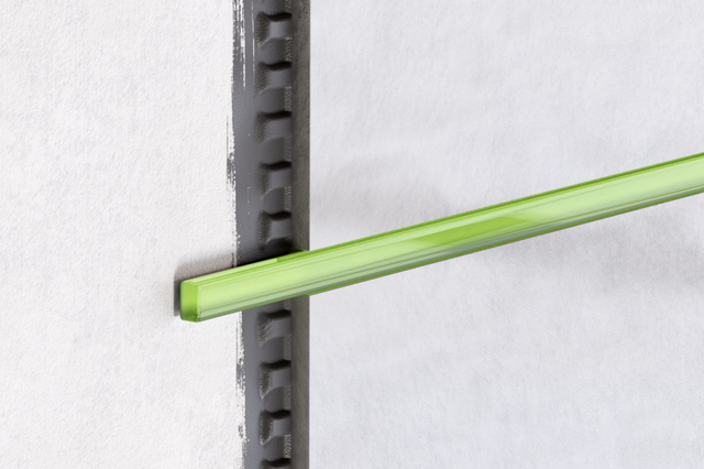 Tira de vidrio decorativa para baño o cocina verde - 1.5 cm