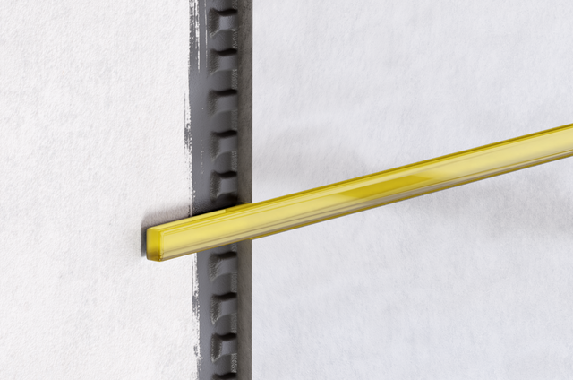 Bande de verre décoratives pour salle de bain ou cuisine jaune