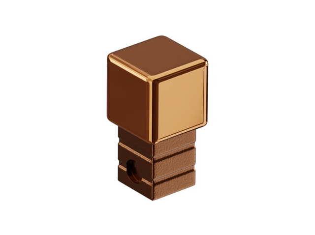 Corner finish for stainless steel profiles Q and P polished copper unground