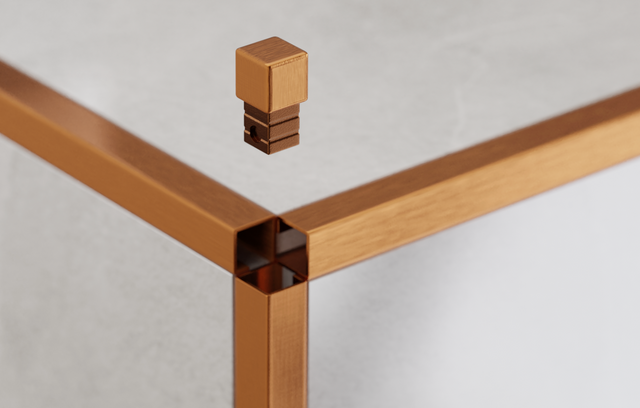 Acabado angular para perfiles de acero inoxidable Q y P de cobre satinado no rectificado