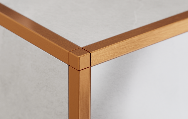 Acabado angular para perfiles de acero inoxidable Q y P de cobre satinado no rectificado