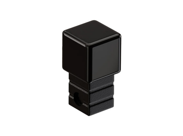Corner finish for non-ground black glossy stainless steel profiles Q and P