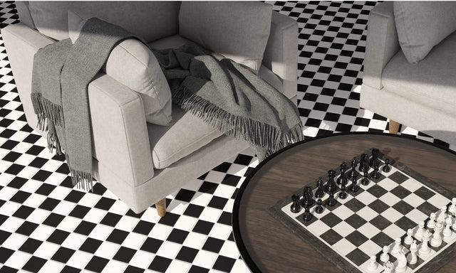 Mosaico in ceramica su rete per bagno o cucina 30.2 cm x 30.2 cm - Original chaturanga