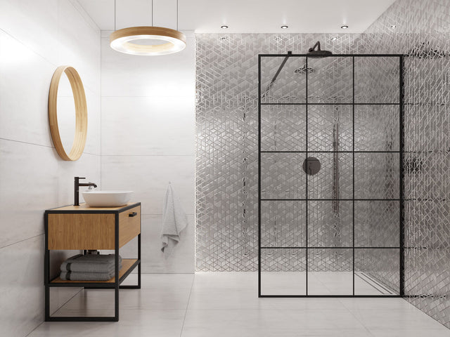 Mosaïque en verre sur filet pour salle de bain ou cuisine 26,3 cm x 30,3 cm - Miroir rayé